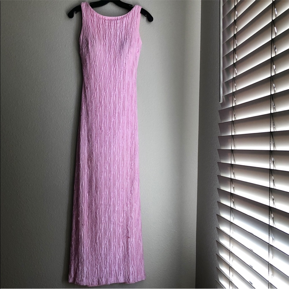 Pink Long Evening Dress in Small